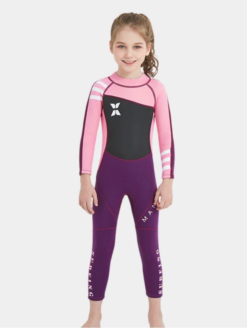 Dive & Sail Kids Pink & Purple Full Body Wetsuit - Brand